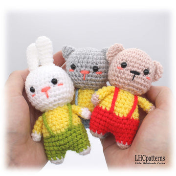 Bear Bunny Cat Keychain Charm