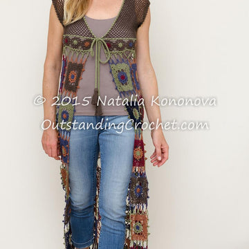 Fringed Maxi Cardigan/Vest