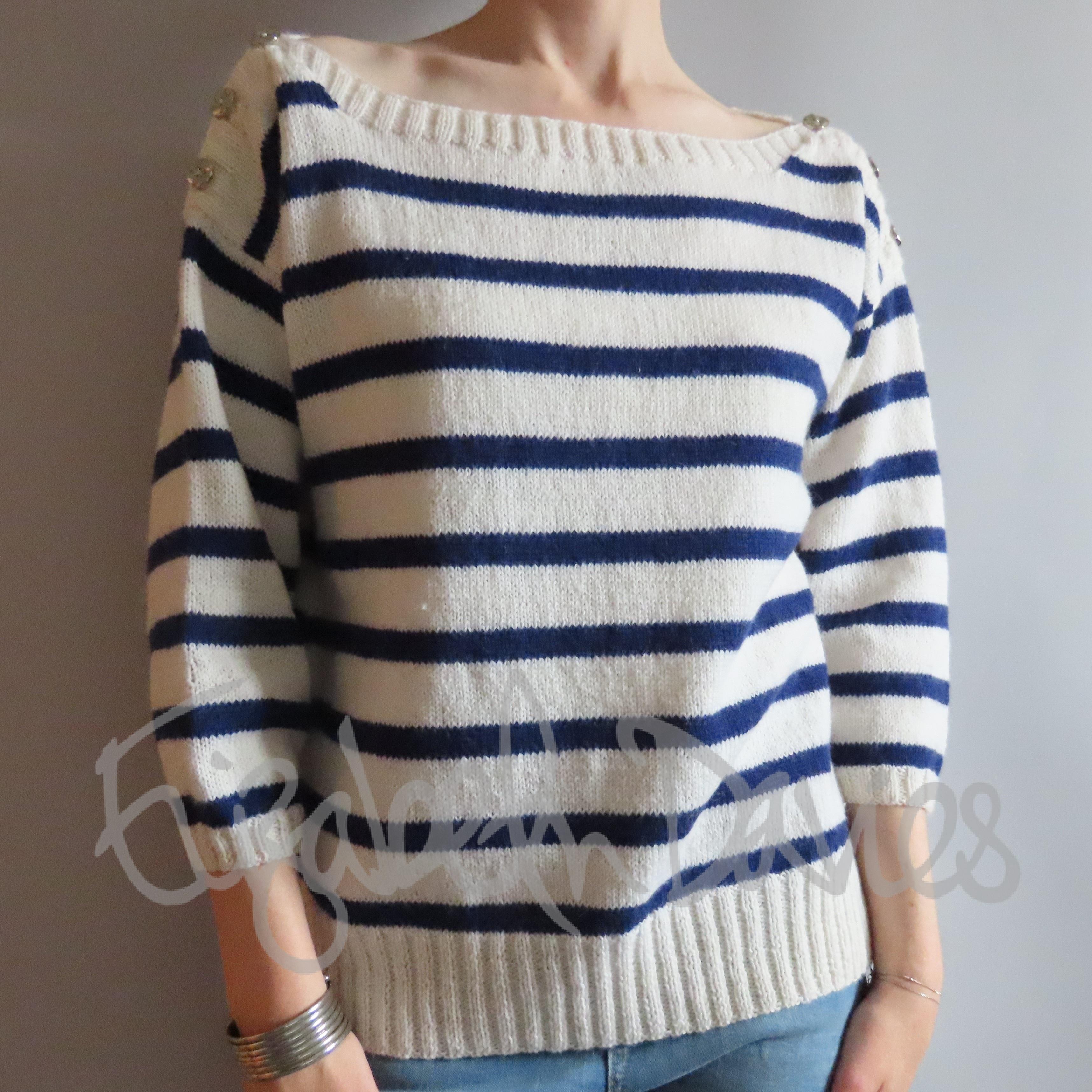 Navy Stripe Sweater