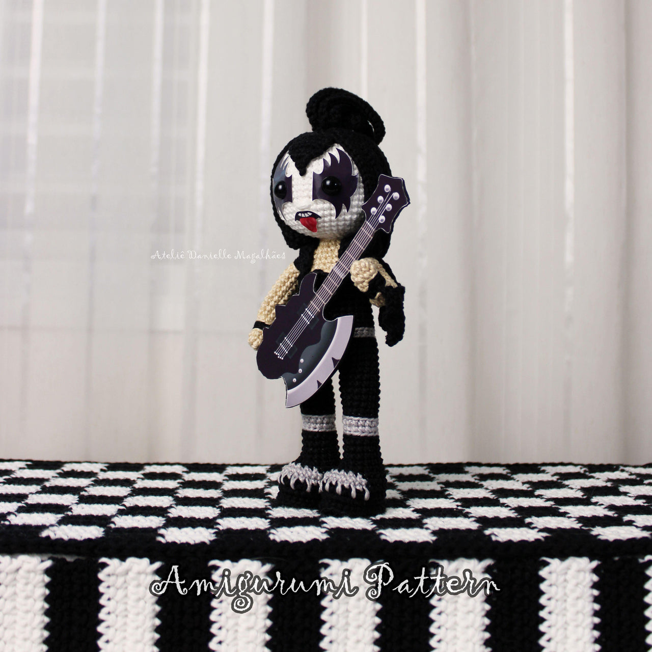 The Demon – Rock Doll Crochet Pattern + Printable Accessories (Fanart Inspired)