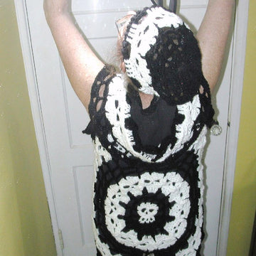 Bone Dance Creepy Skull Circle Vest