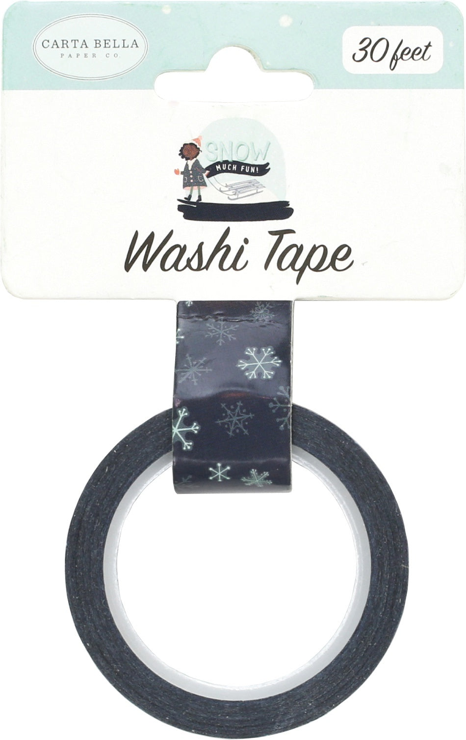 Echo Park Paper Carta Bella Home Again Decorative Tape 30' - Icy Snowflakes