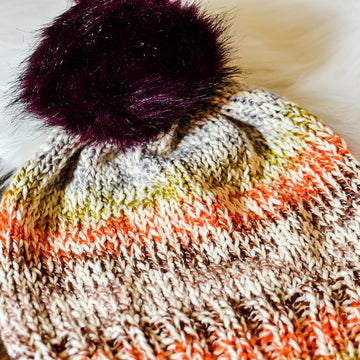 Bulky Slouch Beanie with Pom Pom