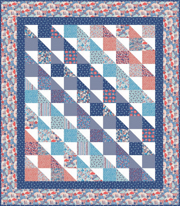 Liberty Retro Indigo Quilt from the Carnaby Collection -  Downloadable PDF