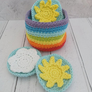 Sun and Cloud Face Scrubbies