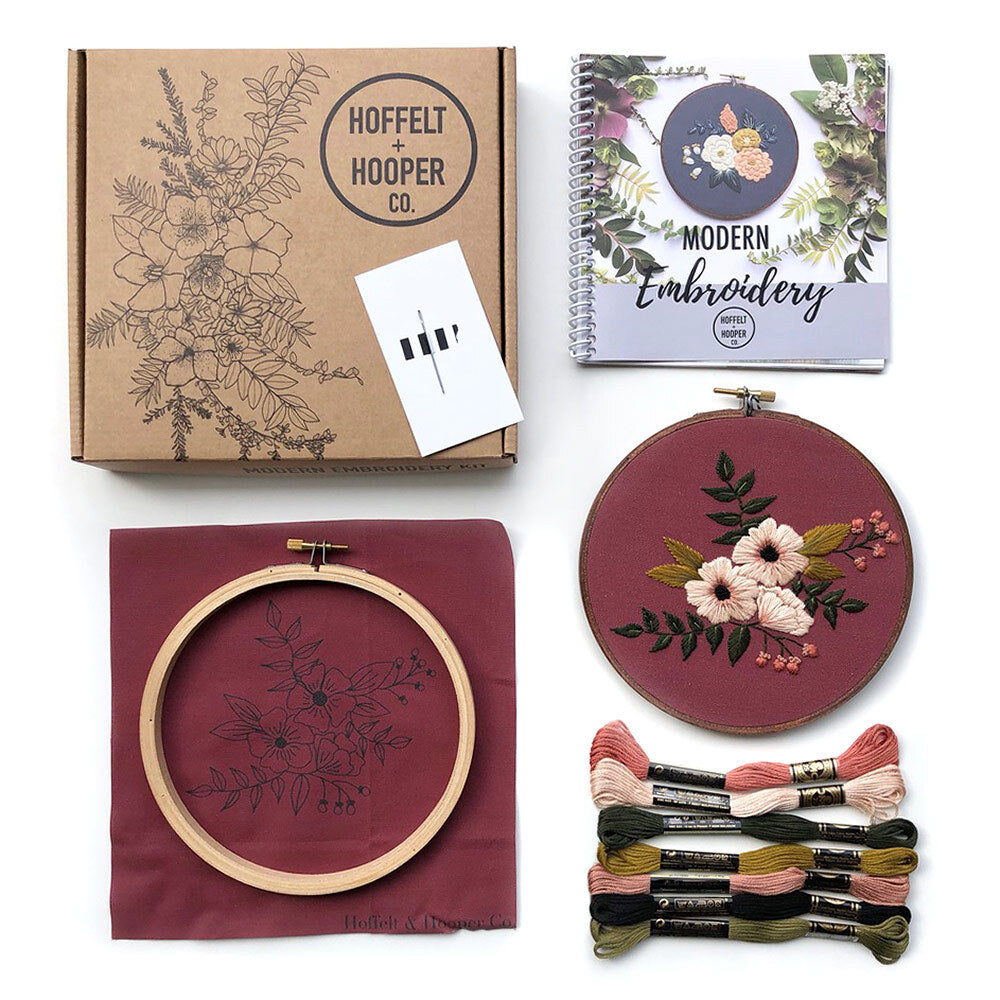 Hoffelt and Hooper Madelyn - Red Embroidery Kit - 6in