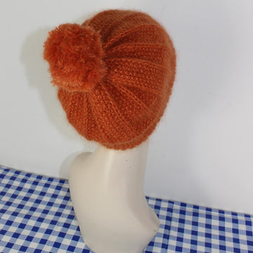 Circular Moss Stitch & Fishermans Rib Bobble Beanie