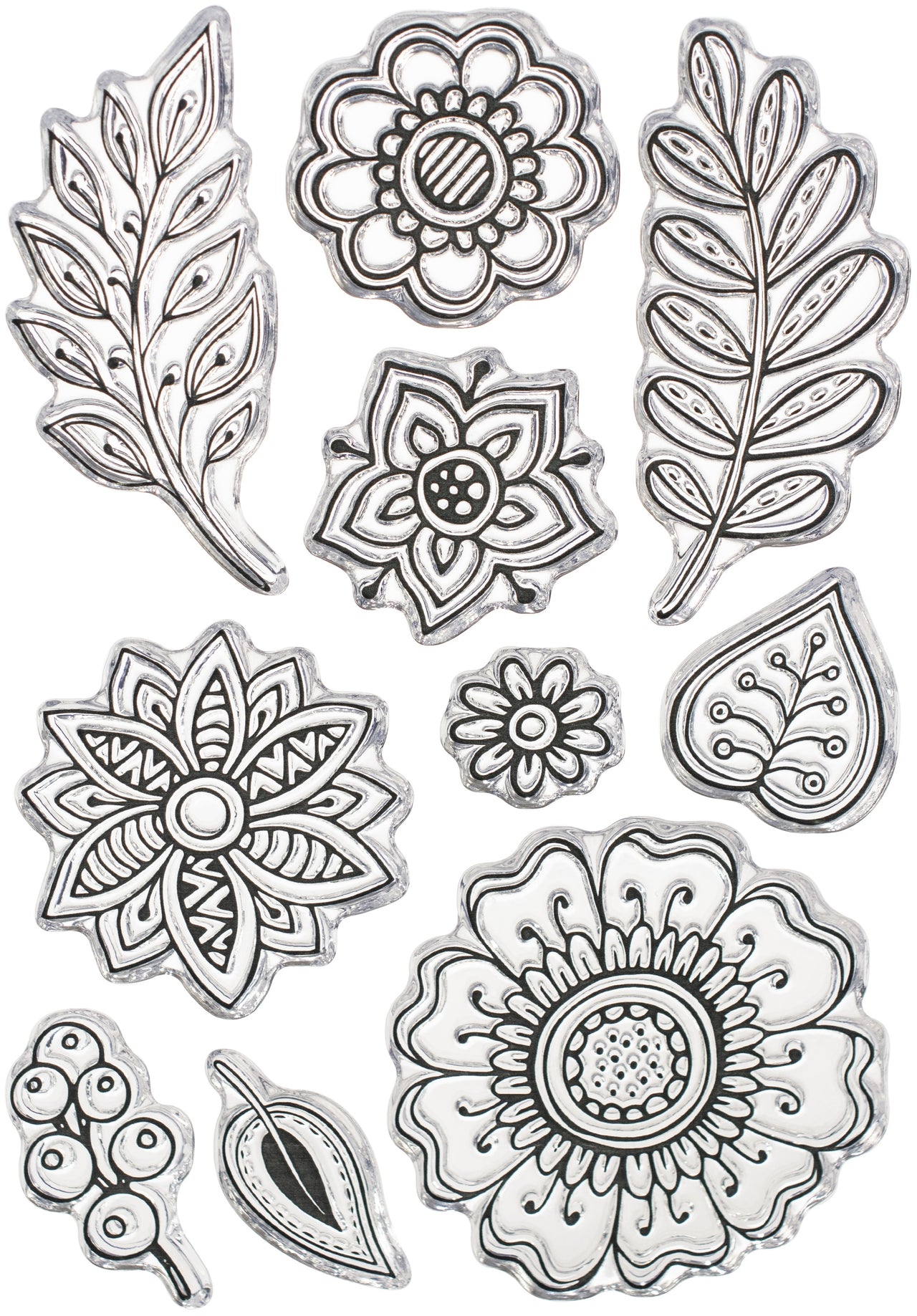 Paper Rose Clear Stamps - Doodle Flowers