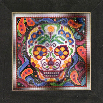 Mill Hill Sugar Skull Cross Stitch Kit - 12.5cm x 12.5cm