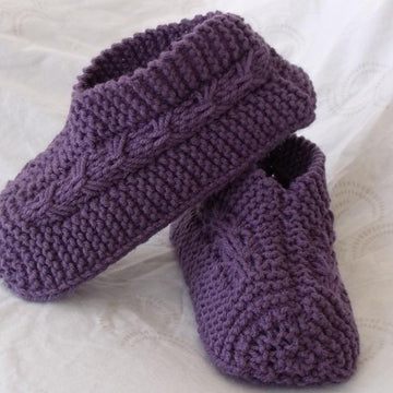 Easy to Knit Bow Slippers