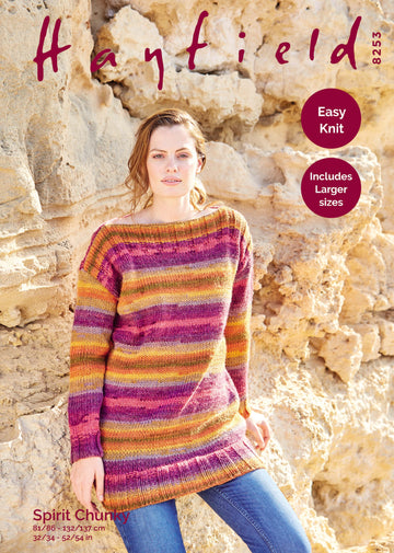 Tunic Sweater in Hayfield Spirit Chunky - 8253 - Downloadable PDF
