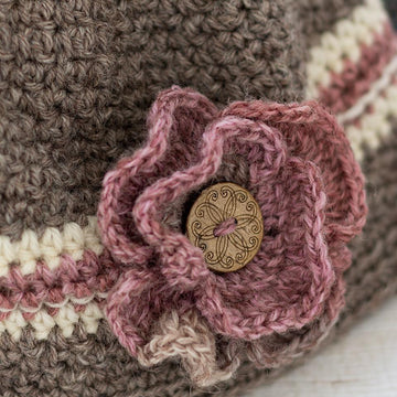 Easy Button Flower Beanie