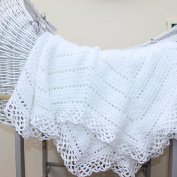 Crochet pattern baby shawl #8