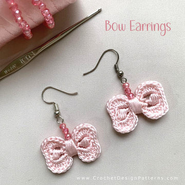 Bow Earrings | Crochet PatternBow Earrings | Crochet Pattern