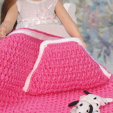 Cozy Post Stitch Doll Afghan & Pillow Set