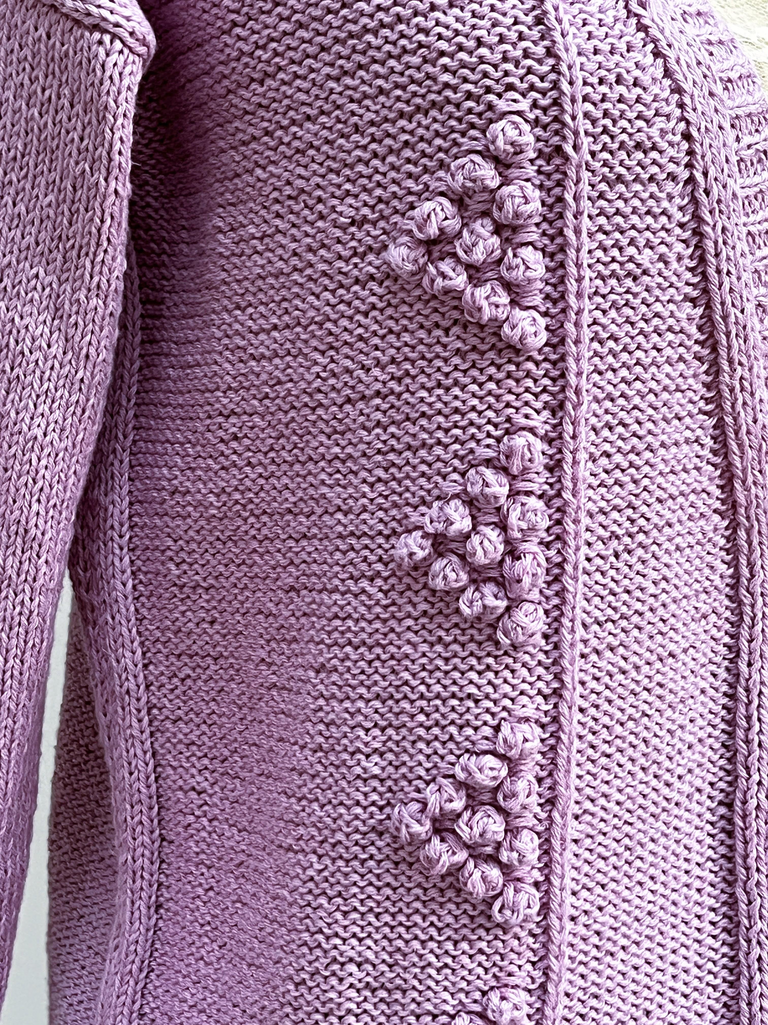 CARDIGAN WITH BOBBLE PANELS