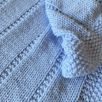 Easy Baby Blanket ~  Chunky, Aran or DK