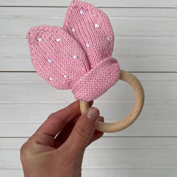 Bunny ears teething ring