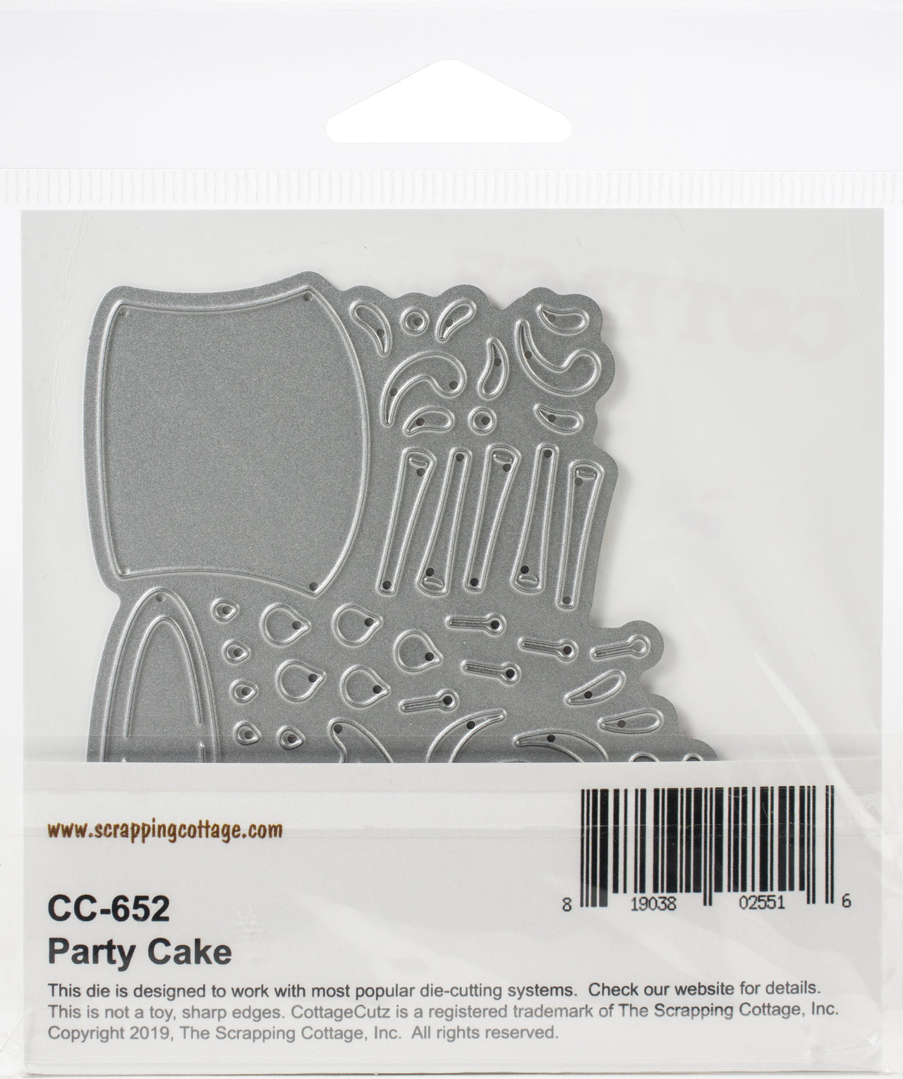 CottageCutz Dies - Party Cake, 2.8"X2.7"