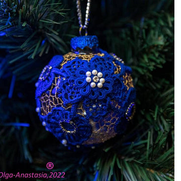 Blue christmas ball