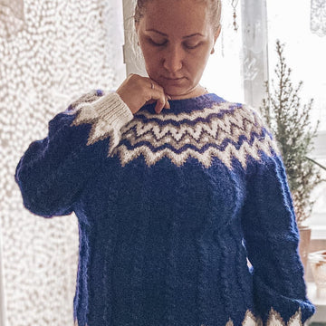 Deep Ocean colorwork sweater
