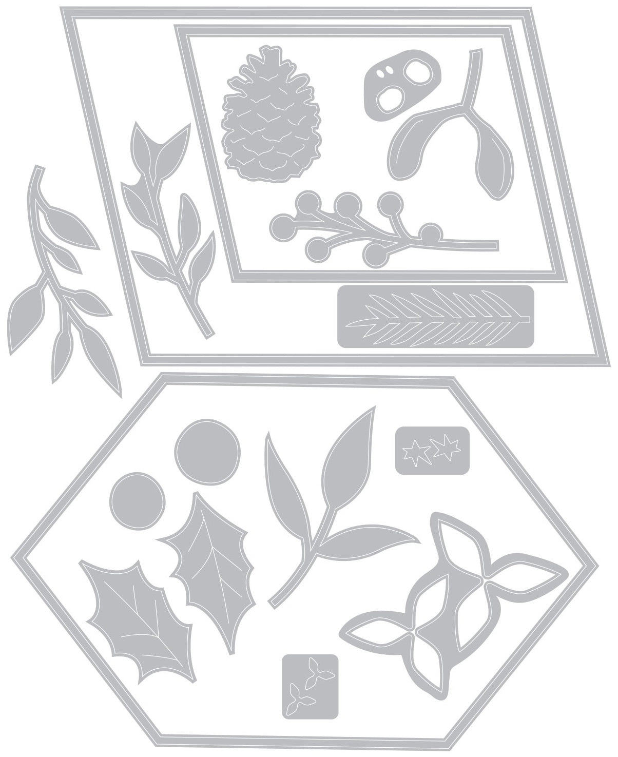 Sizzix Thinlits Dies By Olivia Rose 18/Pkg - Geometric Winter Frame