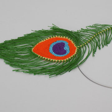 Peacock feather necklace
