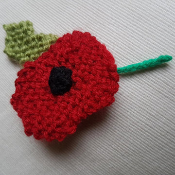 Traditional Knitted Poppy