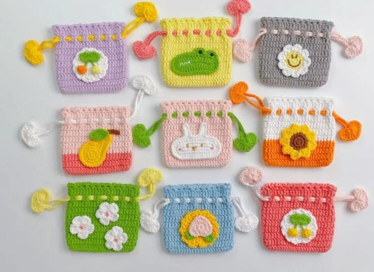 Fancy Pattern Bundle: Adorable Mini Coin Pouch Crochet Pattern