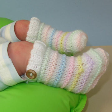 Easy Baby Candy Stripe Booties