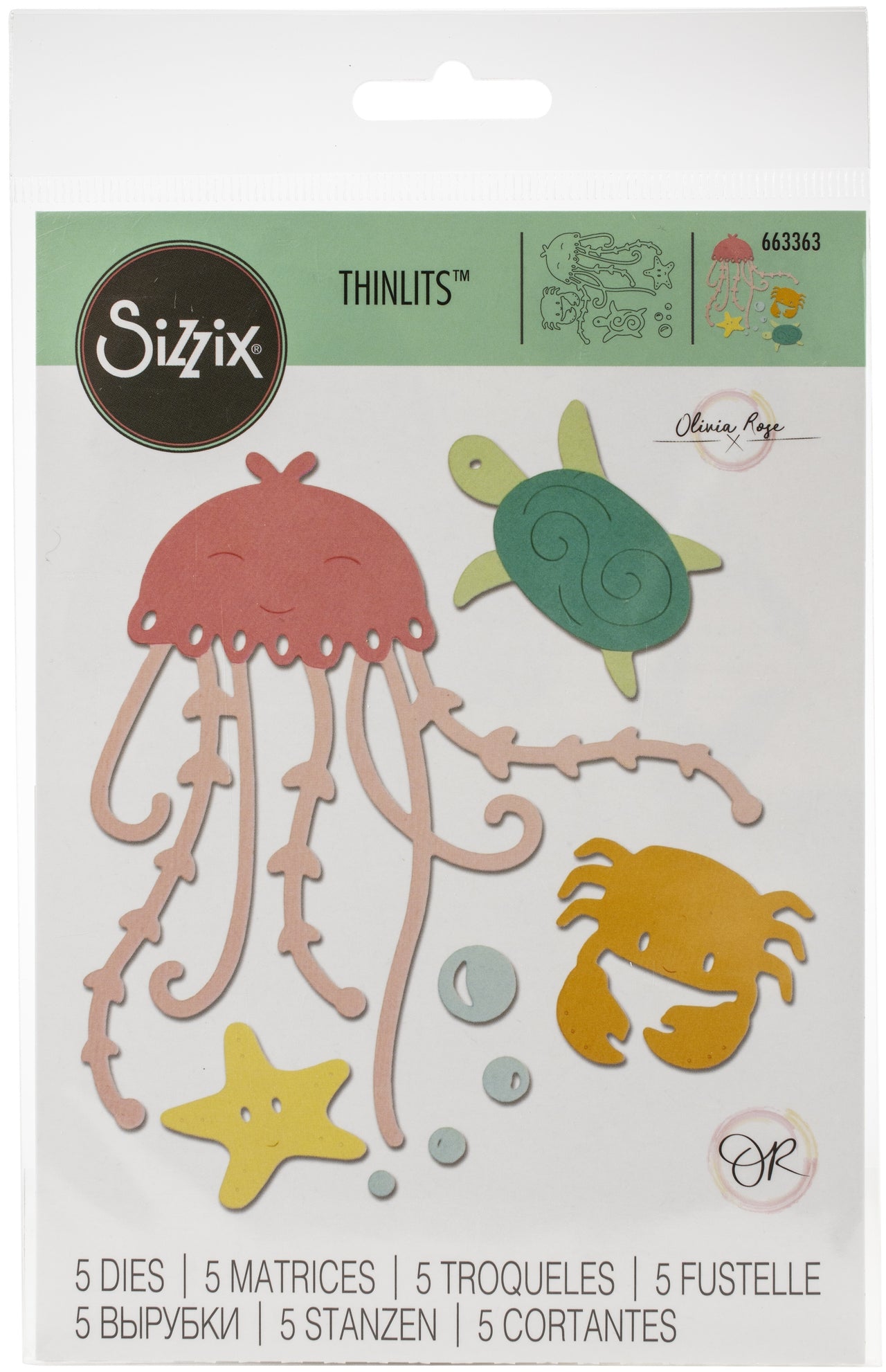 Sizzix Thinlits Dies By Olivia Rose 5/Pkg - Under The Sea