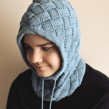 Autumn Entrelac Balaclava for DK