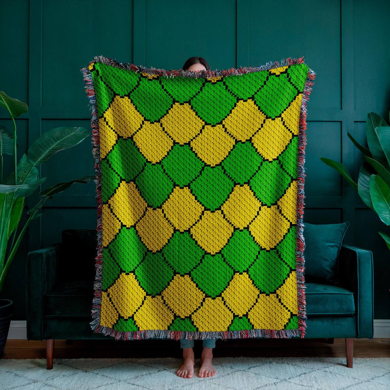 Green Snake C2C Crochet Pattern