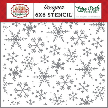 Echo Park Paper Echo Park Stencil 6"X6" - Magical Snowflakes