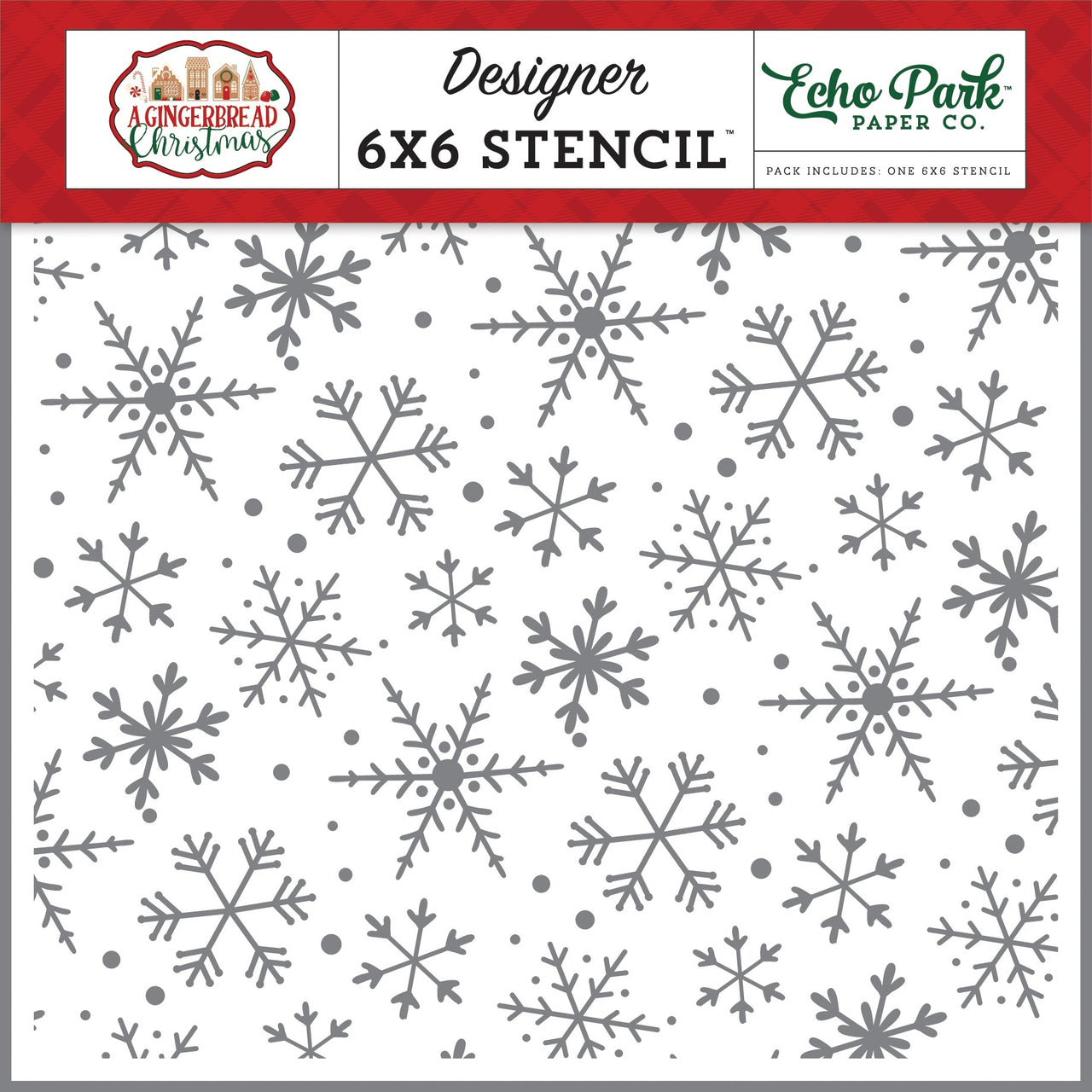 Echo Park Paper Echo Park Stencil 6"X6" - Magical Snowflakes