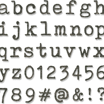 Sizzix Thinlits Dies By Tim Holtz - Alphanumeric Tiny Type Lower