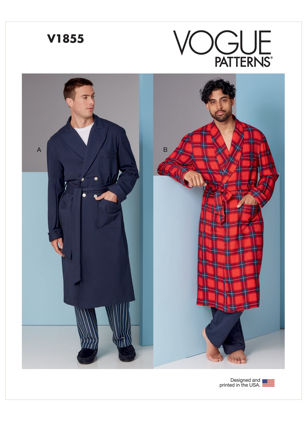Vogue Men's Robe and Belt V1855 - Sewing Pattern