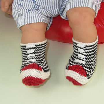 Baby Stripe Basketball Booties