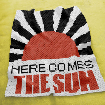 Here Comes The Sun Throw Blanket Home Decor C2C Crochet Pattern Abstract Stroller