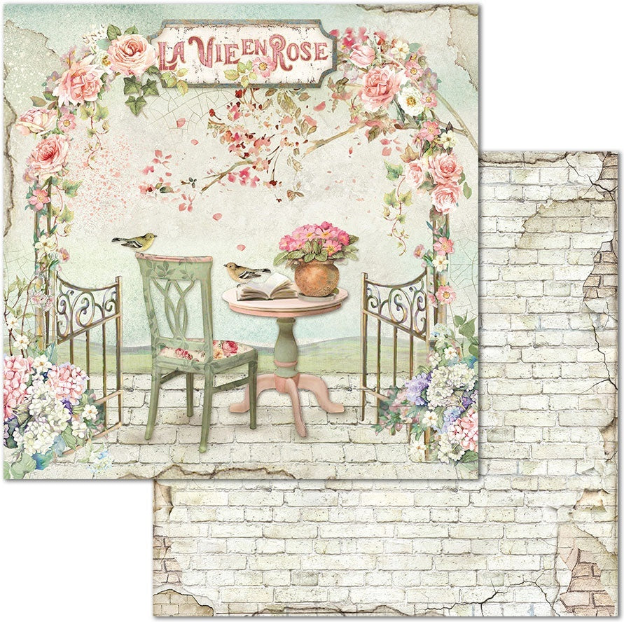 Stamperia Intl Stamperia Double-Sided Paper Pad 12"X12" 10/Pkg - House Of Roses, 10 Designs/1 Each