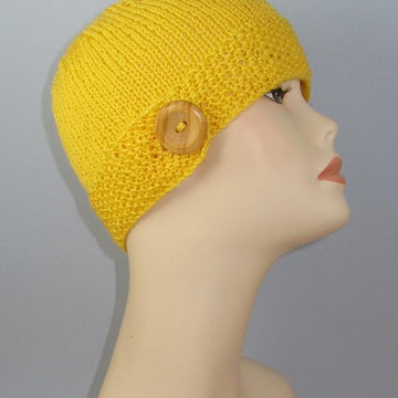 Button Up Beanie Circular knitting pattern