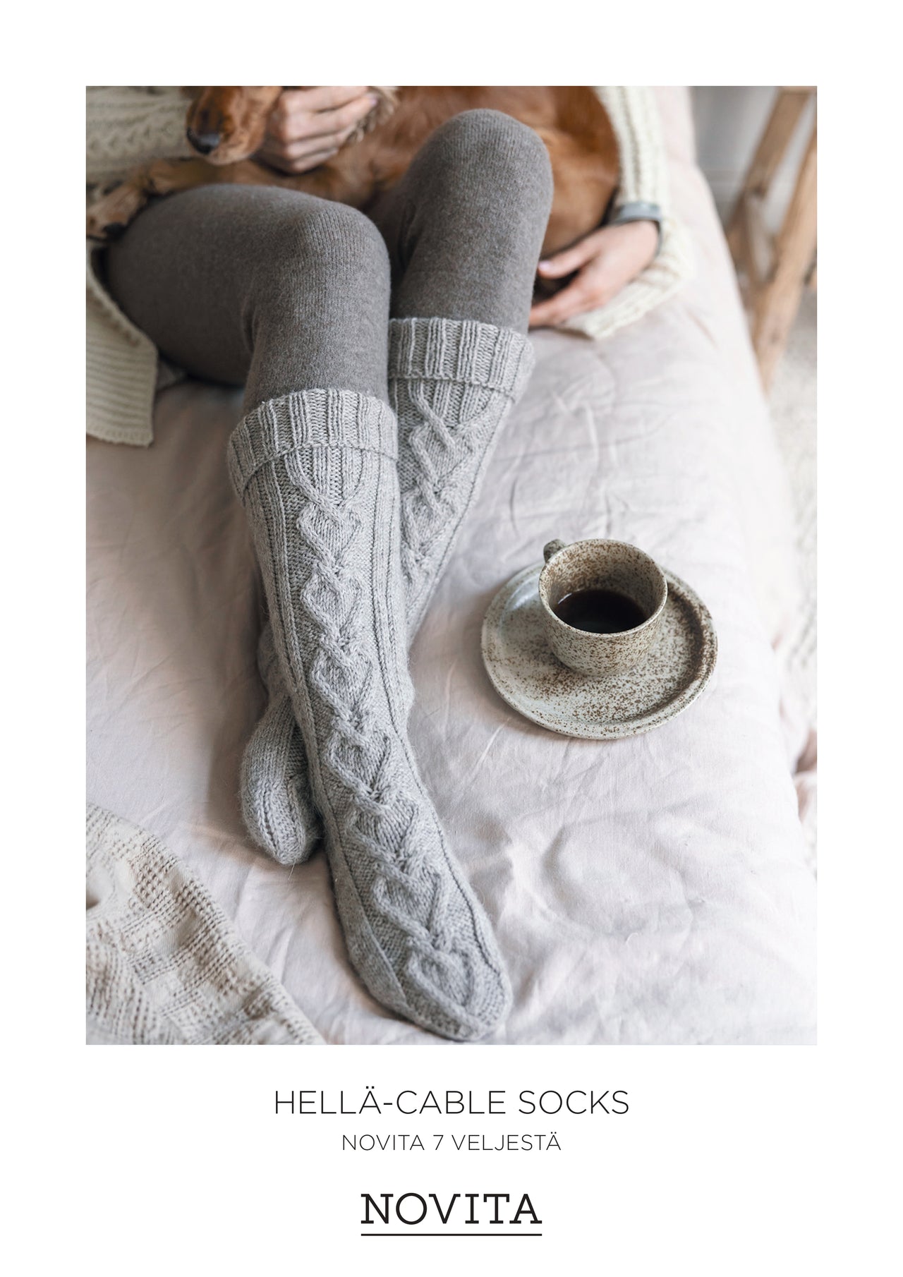 Novita Hellä-Cable Socks in Novita 7 Veljestä - Downloadable PDF