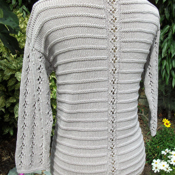 Sweater with Alternating Ridge Pattern