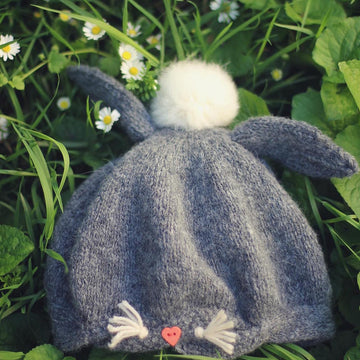 Gray Rabbit Beret