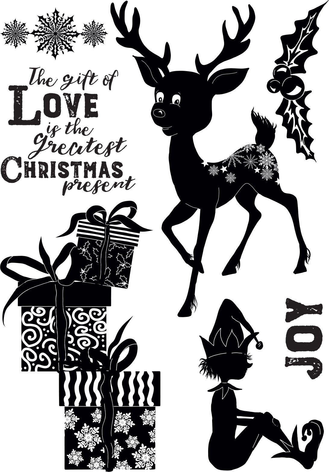 Crafter's Companion Clear Stamps 4.1"X5.8" - Christmas Love