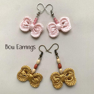 Bow Earrings | Crochet PatternBow Earrings | Crochet Pattern