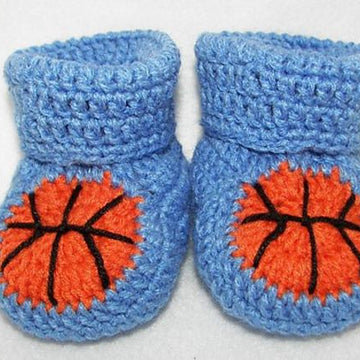 Basketball Baby Booties