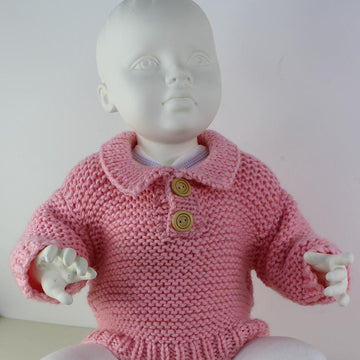 Baby Chunky Garter Stitch Collar Sweater