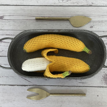 Banana Amigurumi Peeled & Unpeeled