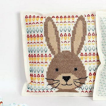 Rico Hare Cushion Cross Stitch Kit - 42cm x 42cm